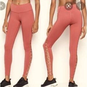 Victoria Sport Knockout Tights in Empire Rose Crisscross Lace Up Sides XL- 16